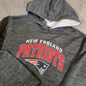 New England Patriots NFL Fanatics Pro Line Gray Hoodie Mens Large